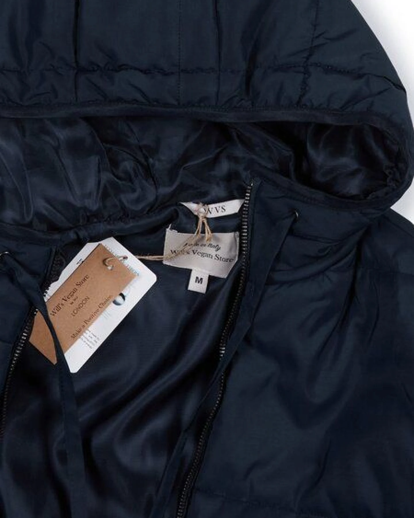 Will's Vegan Shop Recycelte Jacke mit Kapuze – Ansicht 3