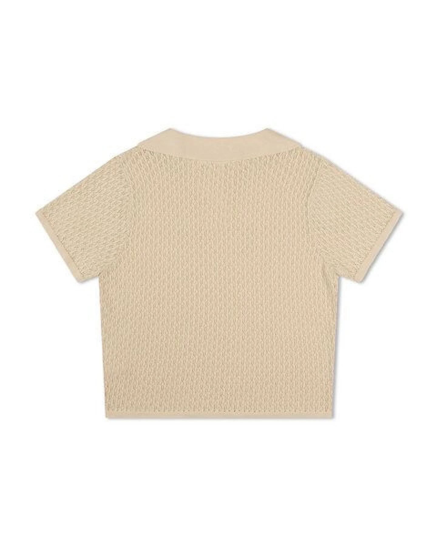 Matona Kurzarm-Bluse Pointelle bone – Ansicht 2