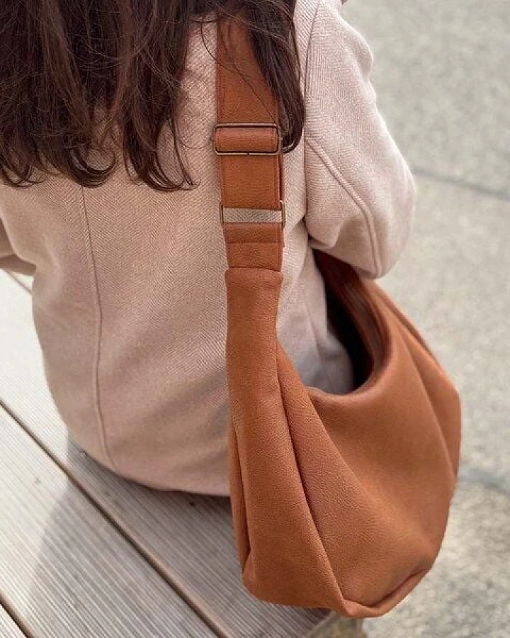 BOWLEANIES TASCHEN Moon Bag XXL aus Lederfaserstoff