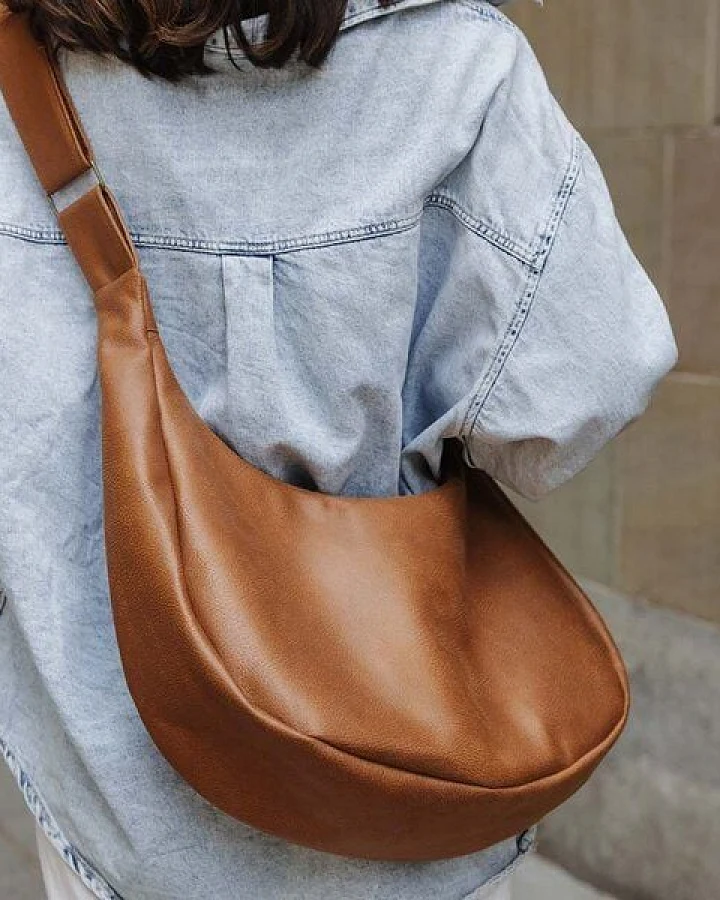 BOWLEANIES TASCHEN Moon Bag XXL aus Lederfaserstoff