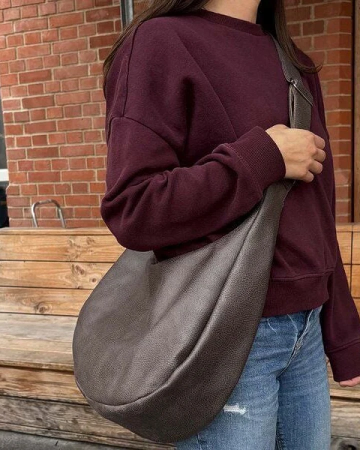 BOWLEANIES TASCHEN Moon Bag XXL aus Lederfaserstoff