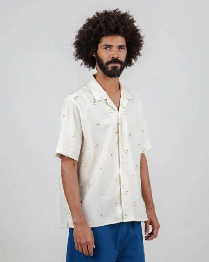 Brava Fabrics Beach please Aloha-Hemd Ecru