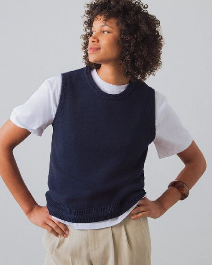 Honest Basics Damen Strick-Tanktop aus 100% Bio-Baumwolle