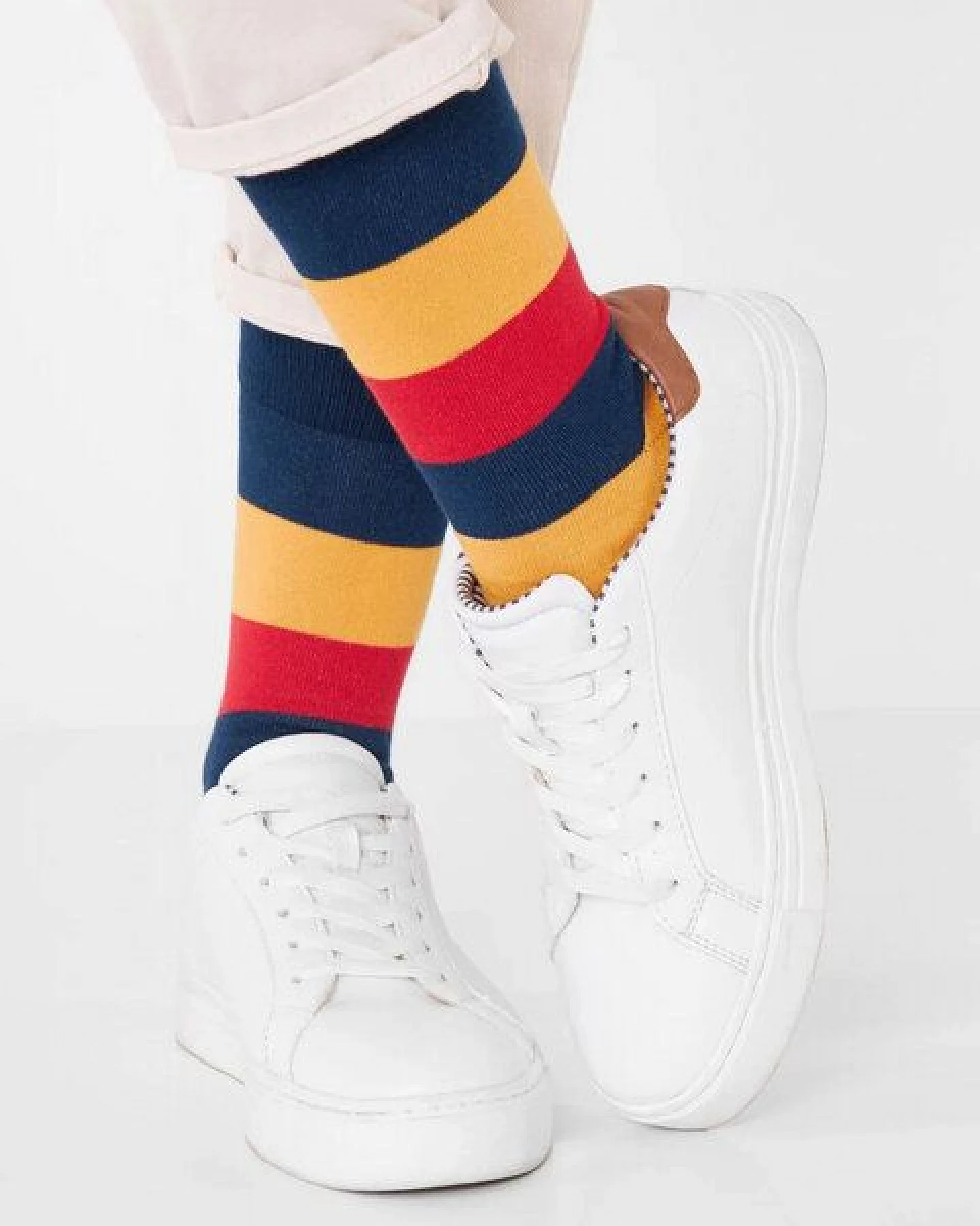 Natural Vibes Sunset Streifen Socken aus Biobaumwoll-Mix – Ansicht 2