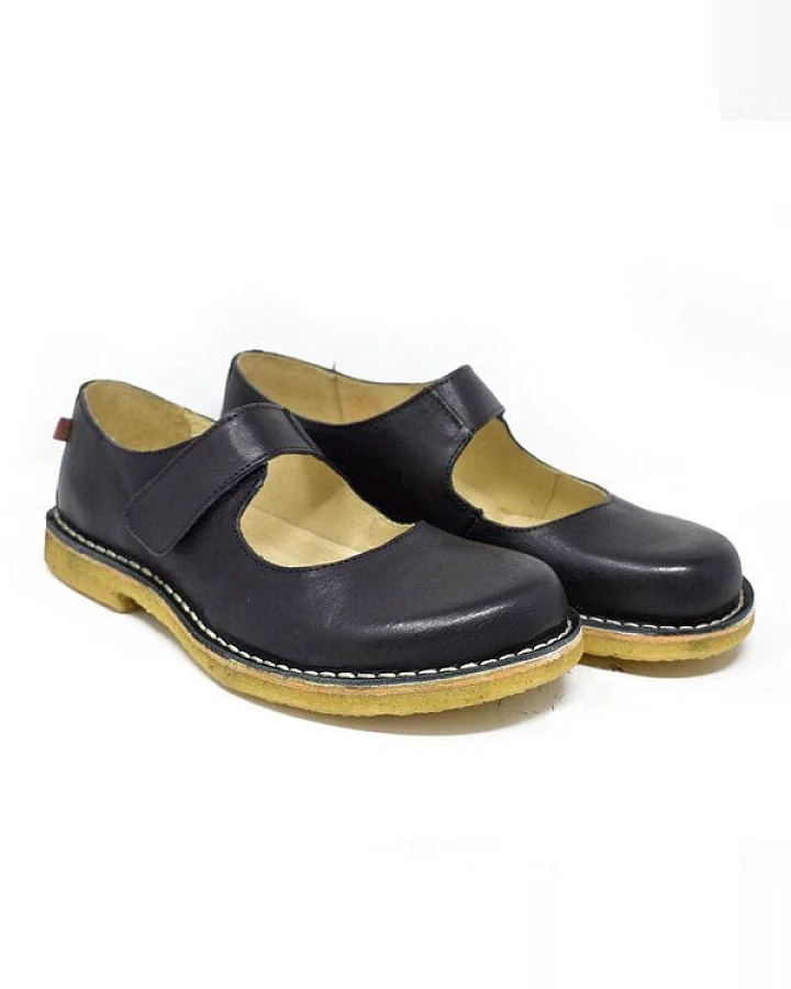 Grünbein Shoes Spangen-Ballerinas Gerda Naturform schwarz