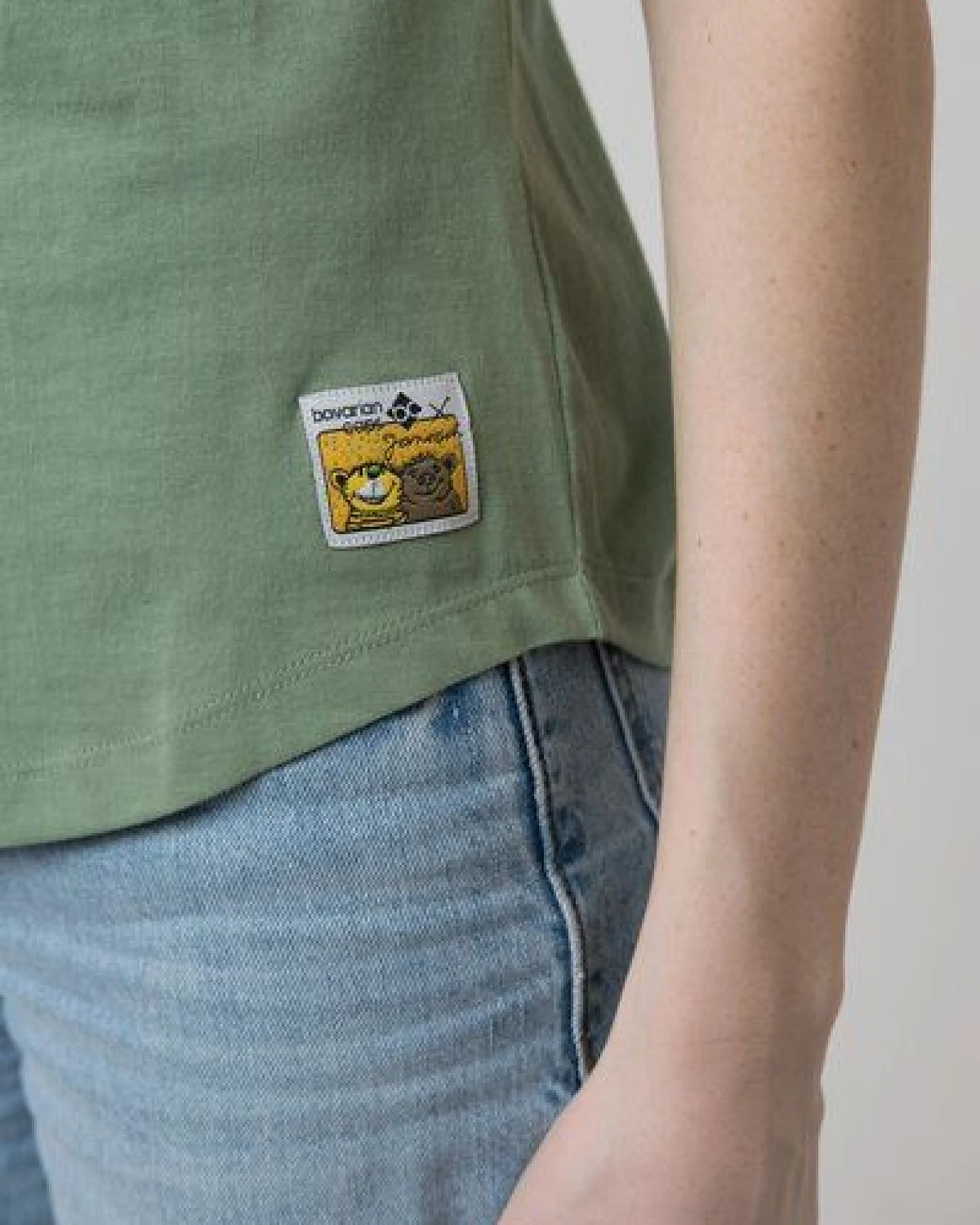 Bavarian Caps Damen T-Shirt Janosch Tigerente - Grün – Ansicht 3