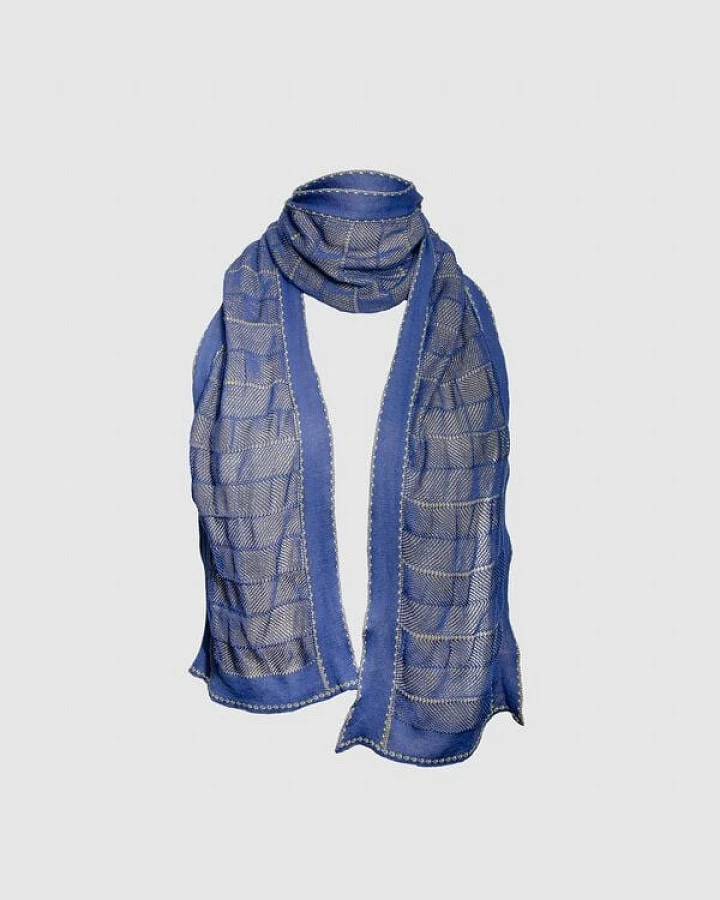 LANARTO slow fashion Sommerschal Shine zweifarbig aus Bio-Baumwolle Feinstrick made in germany