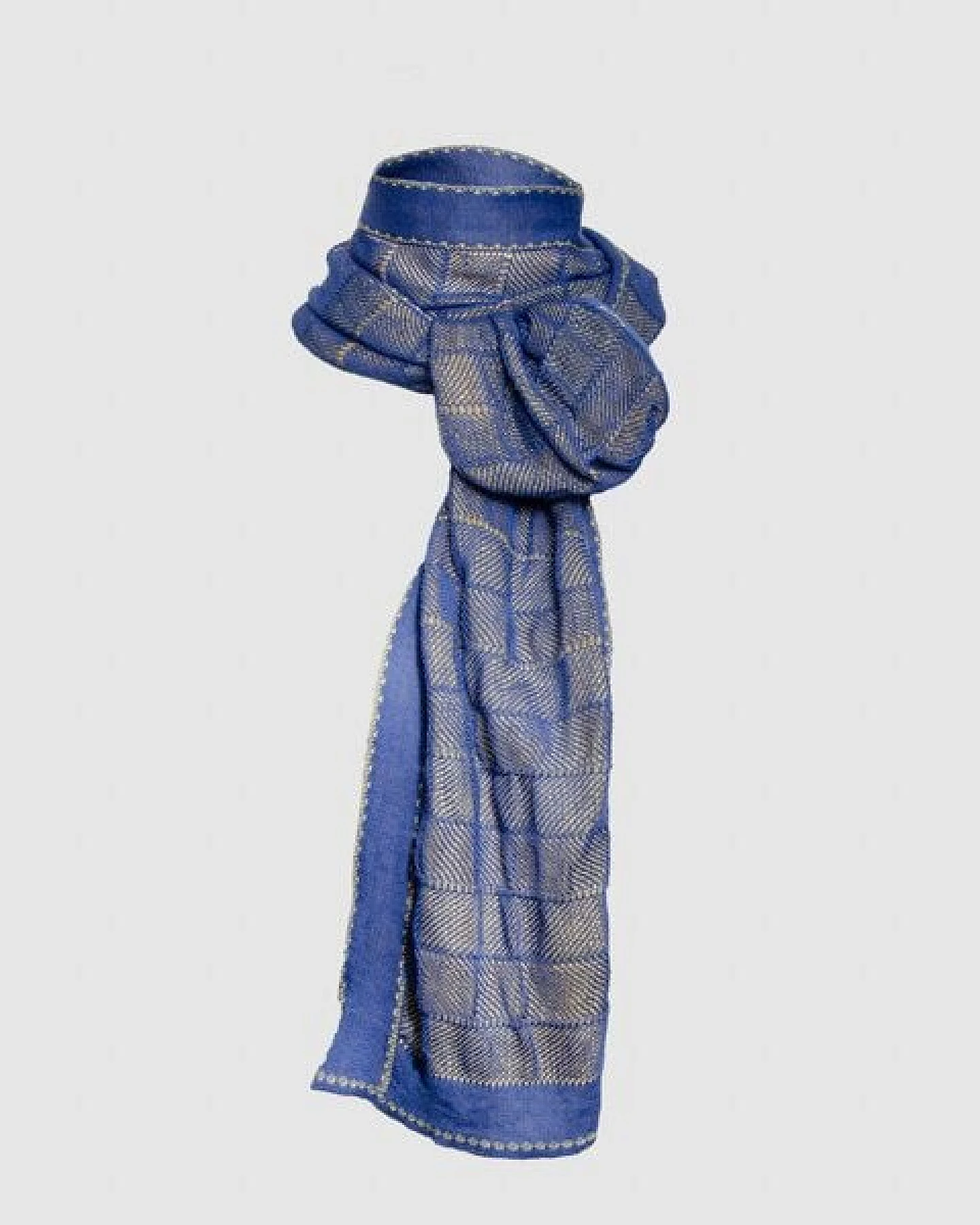 LANARTO slow fashion Sommerschal Shine zweifarbig aus Bio-Baumwolle Feinstrick made in germany – Ansicht 4