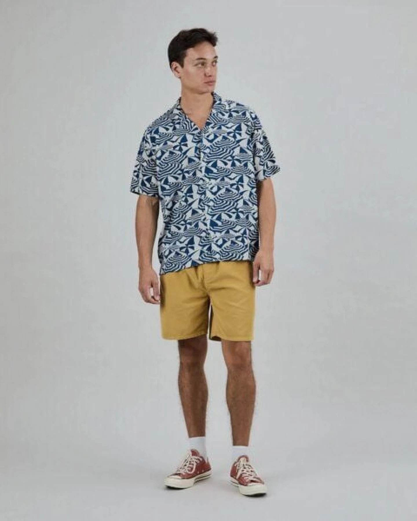 Brava Fabrics Sombrillas Aloha-Hemd Blau – Ansicht 2