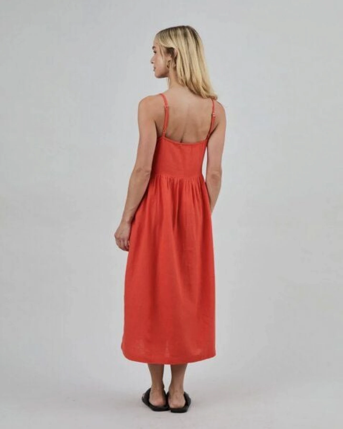 Brava Fabrics Lockeres Trägerkleid Koralle – Ansicht 3