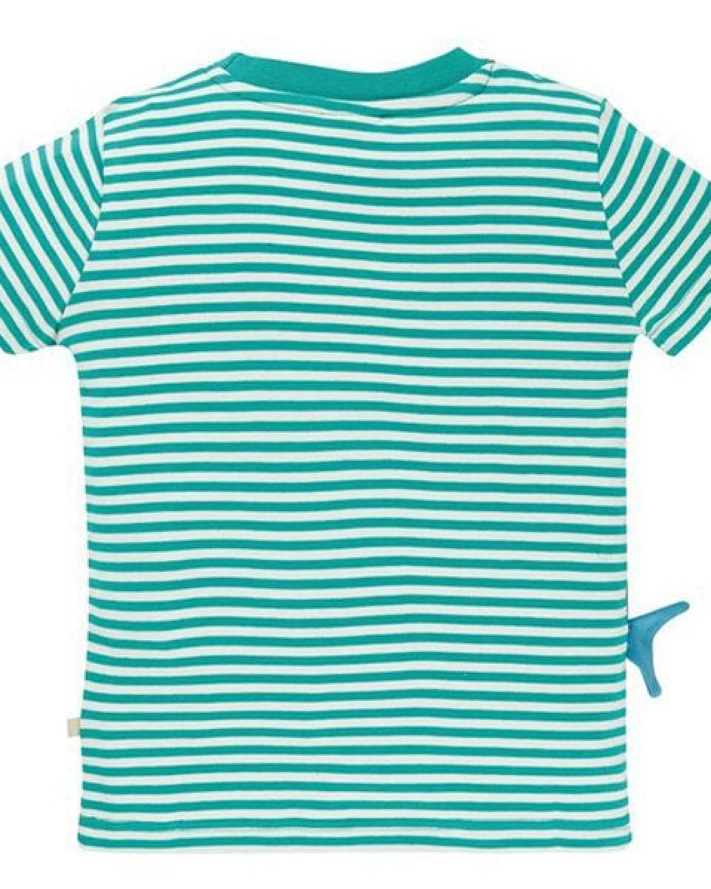Frugi T-Shirt Hai Joshua in smaragdgrün-weiss gestreift – Ansicht 2