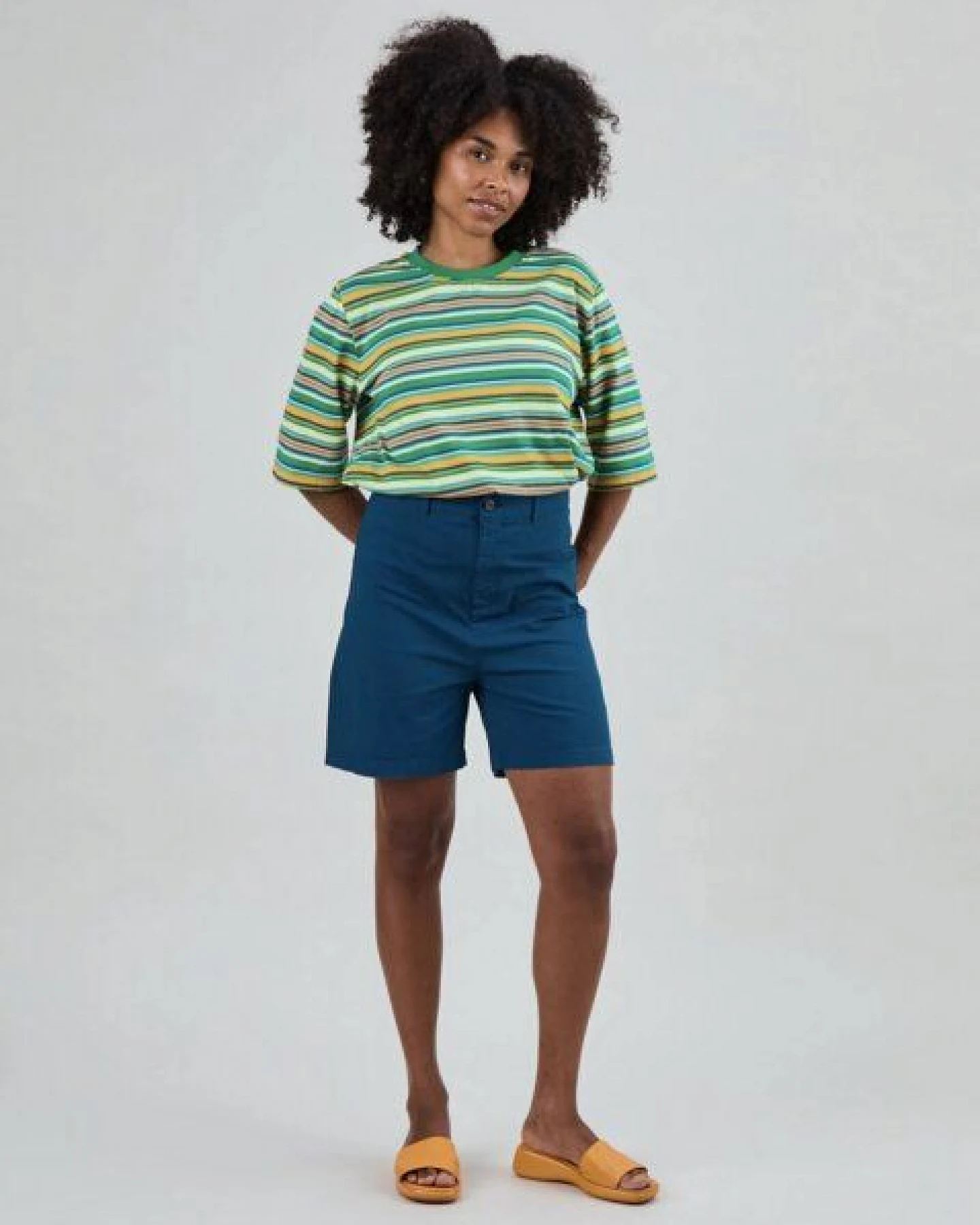 Brava Fabrics High Waist Shorts Blau – Ansicht 3