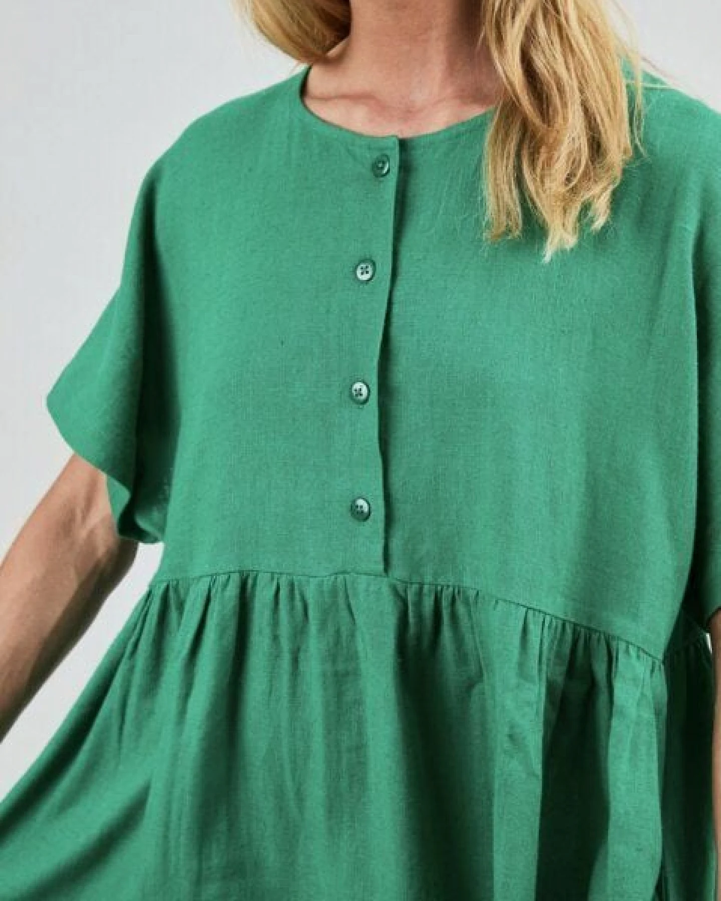 Brava Fabrics Oversize Langkleid Grün – Ansicht 2