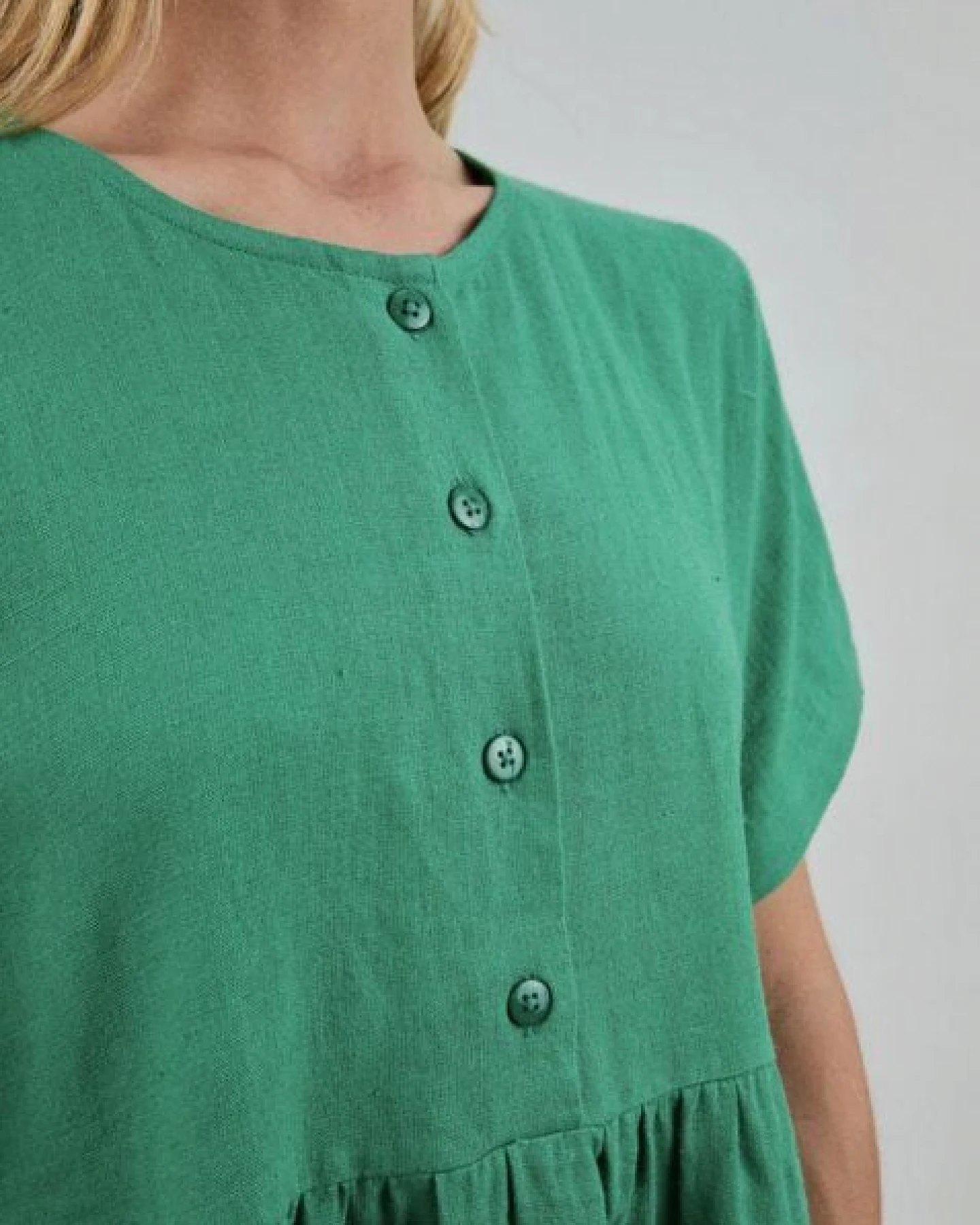 Brava Fabrics Oversize Langkleid Grün – Ansicht 4