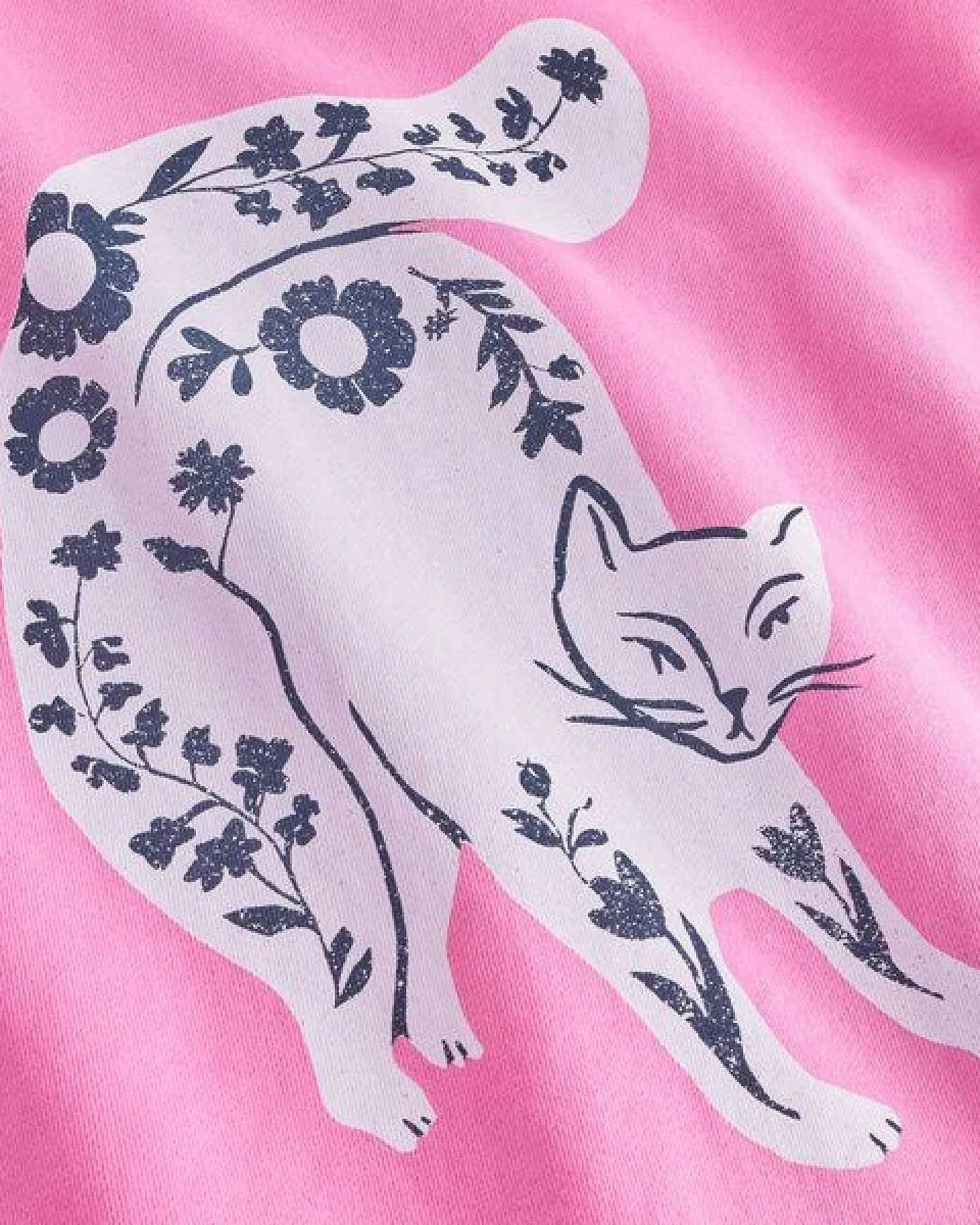 DEDICATED Sweatshirt "Ystad" aus Bio-Baumwolle - Flower Cat – Ansicht 3
