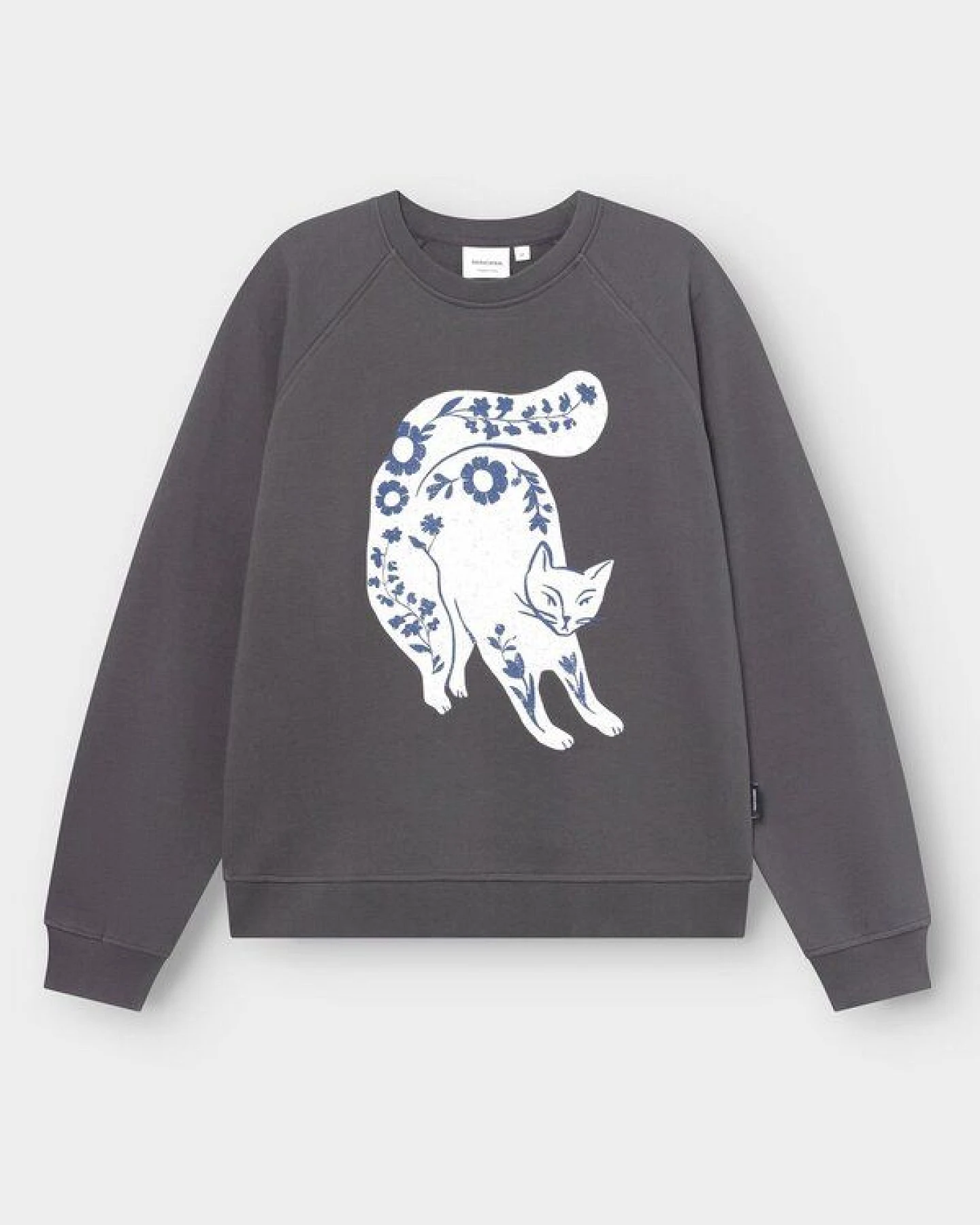 DEDICATED Sweatshirt "Ystad" aus Bio-Baumwolle - Flower Cat – Ansicht 2