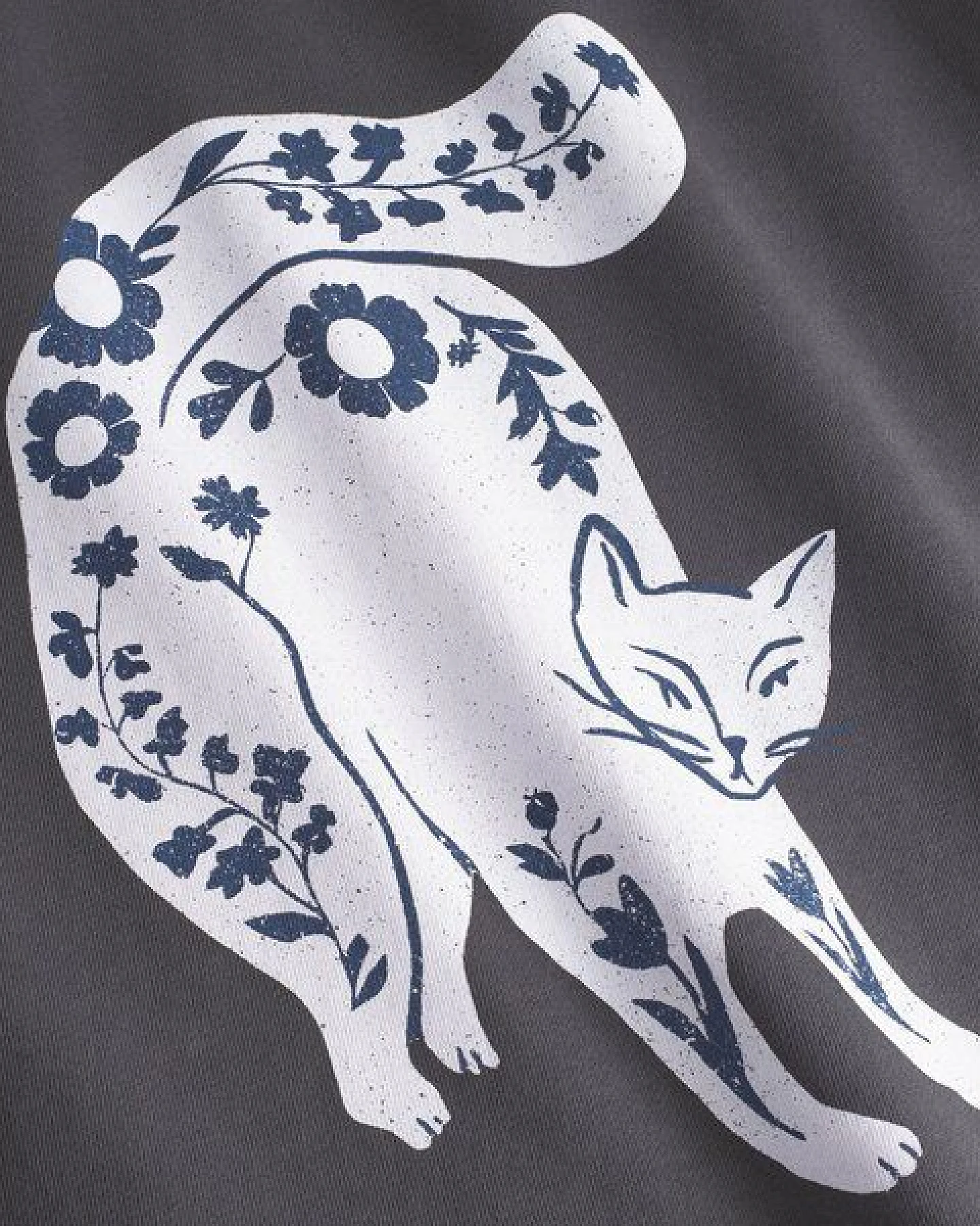 DEDICATED Sweatshirt "Ystad" aus Bio-Baumwolle - Flower Cat – Ansicht 3