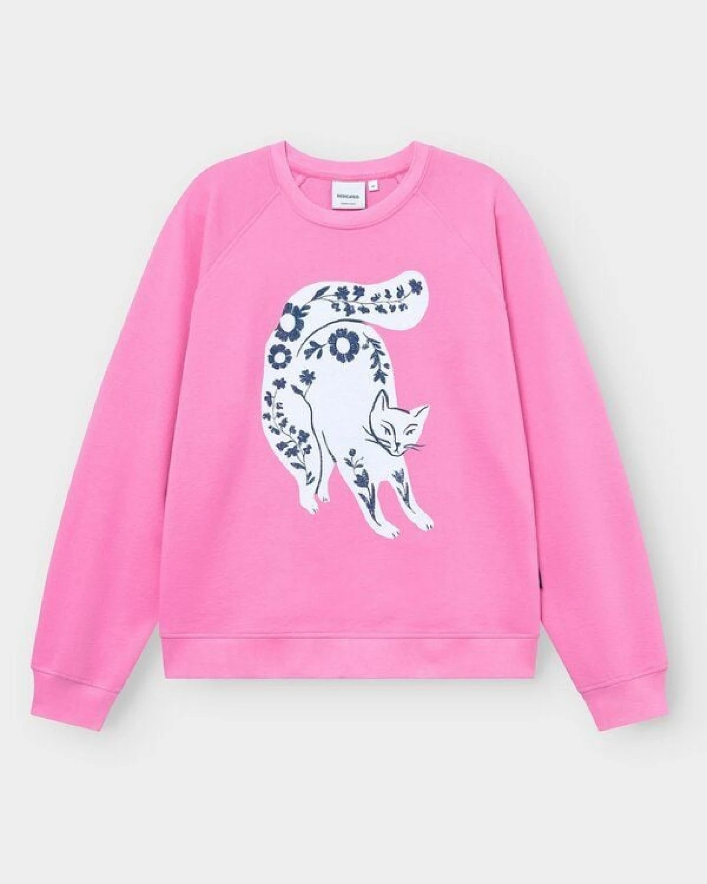 DEDICATED Sweatshirt "Ystad" aus Bio-Baumwolle - Flower Cat – Ansicht 2