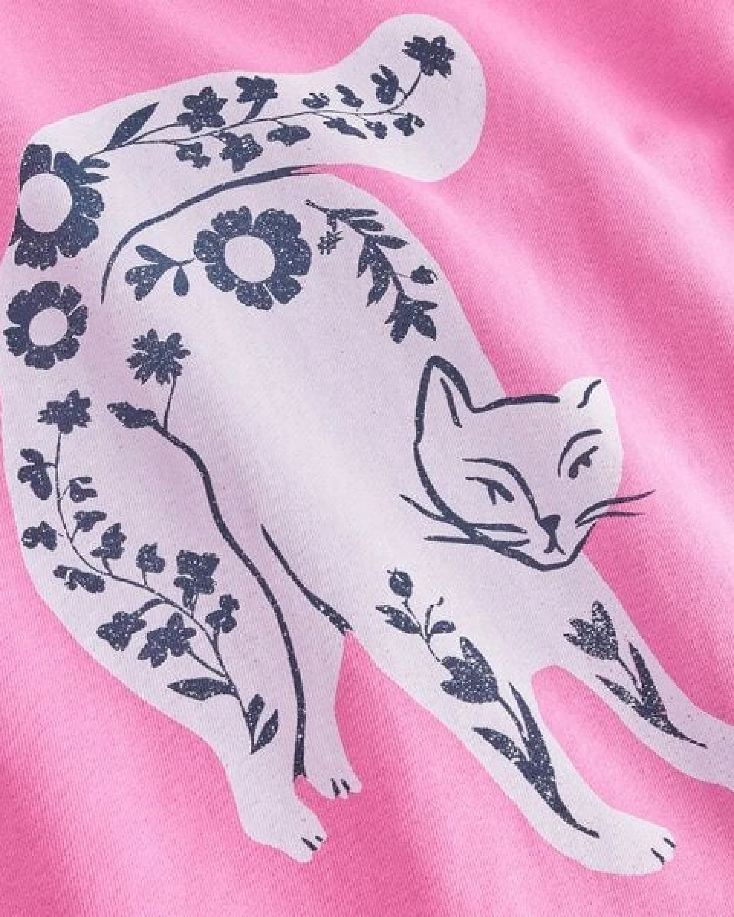 DEDICATED Sweatshirt "Ystad" aus Bio-Baumwolle - Flower Cat – Ansicht 3