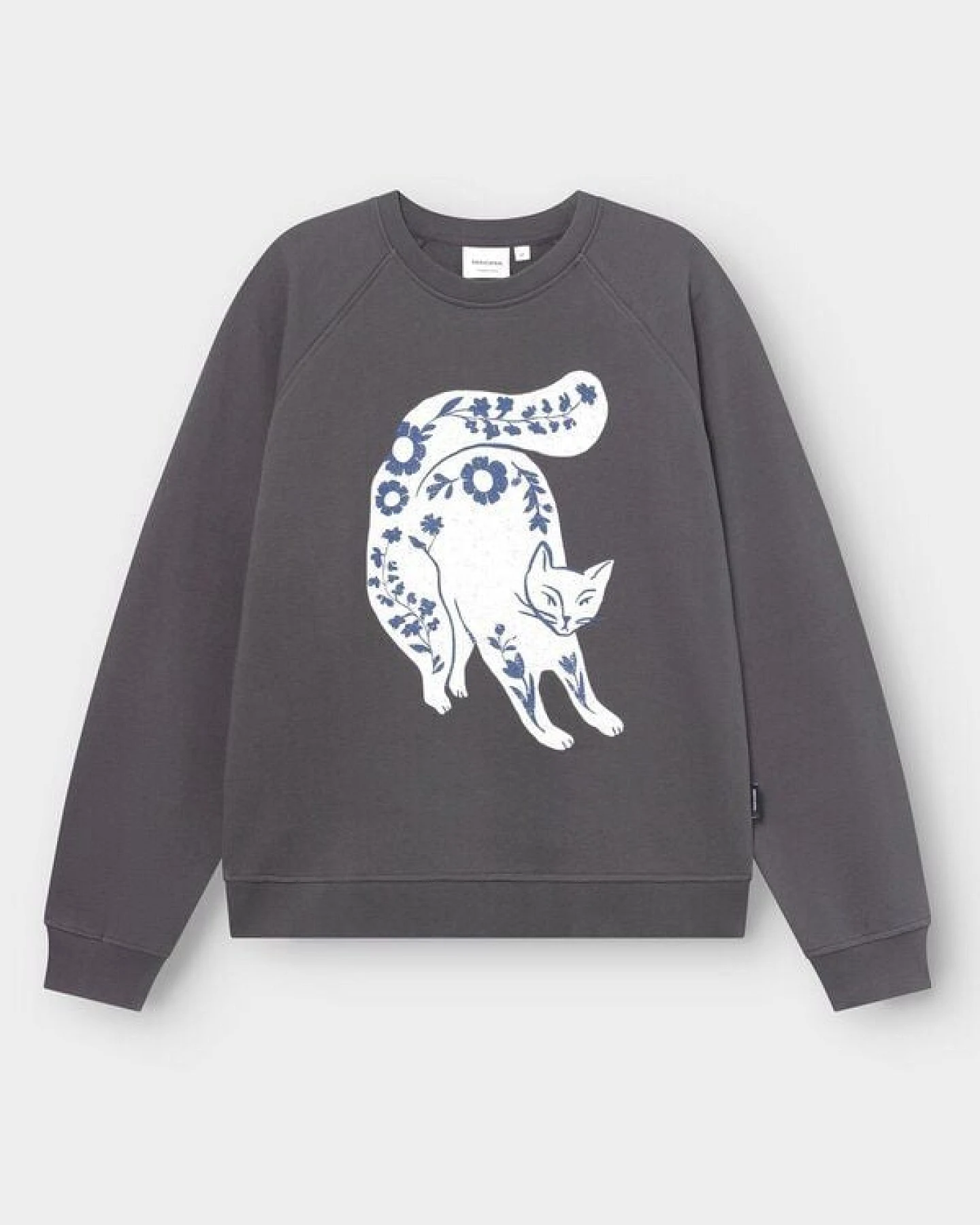 DEDICATED Sweatshirt "Ystad" aus Bio-Baumwolle - Flower Cat – Ansicht 2