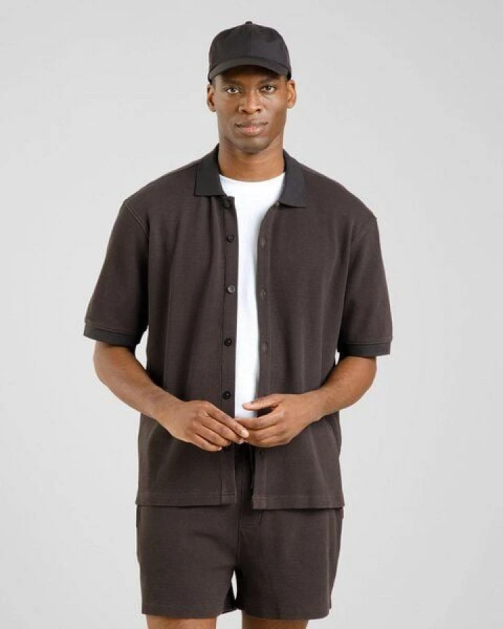 DEDICATED Herren Shirt aus Bio-Baumwolle - Falkvik Waffle