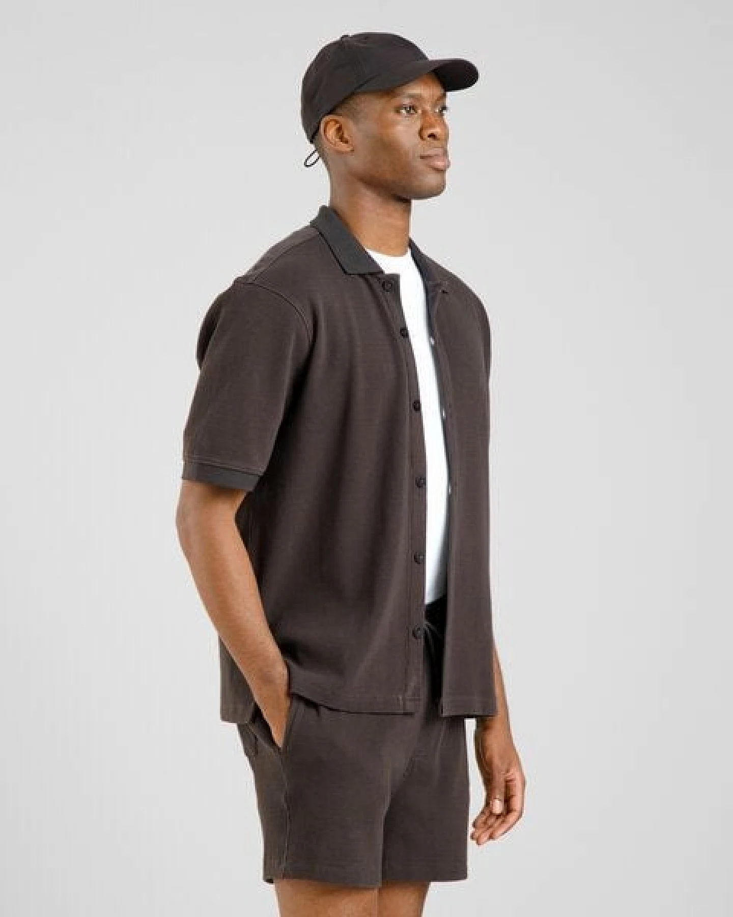 DEDICATED Herren Shirt aus Bio-Baumwolle - Falkvik Waffle – Ansicht 2