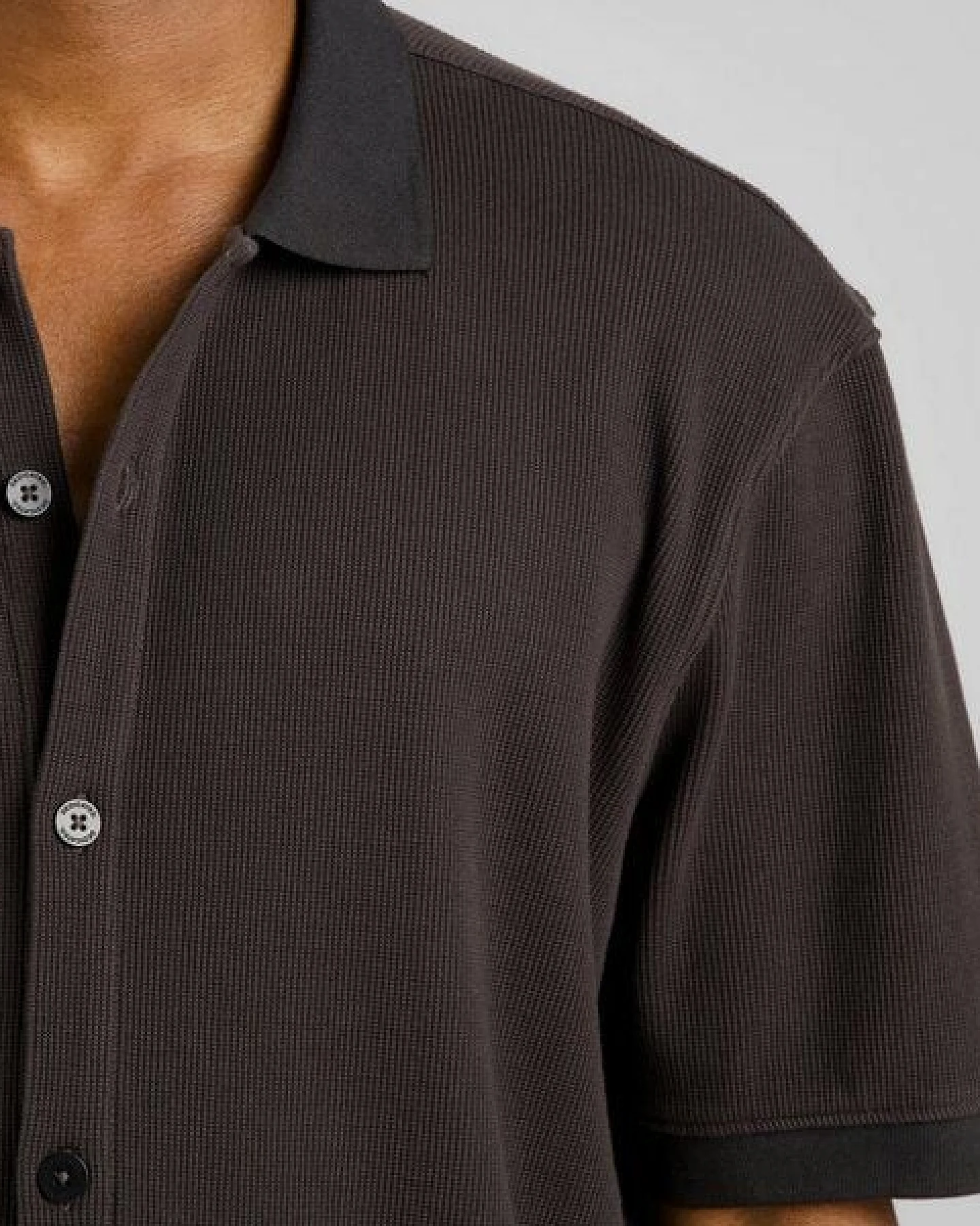 DEDICATED Herren Shirt aus Bio-Baumwolle - Falkvik Waffle – Ansicht 4