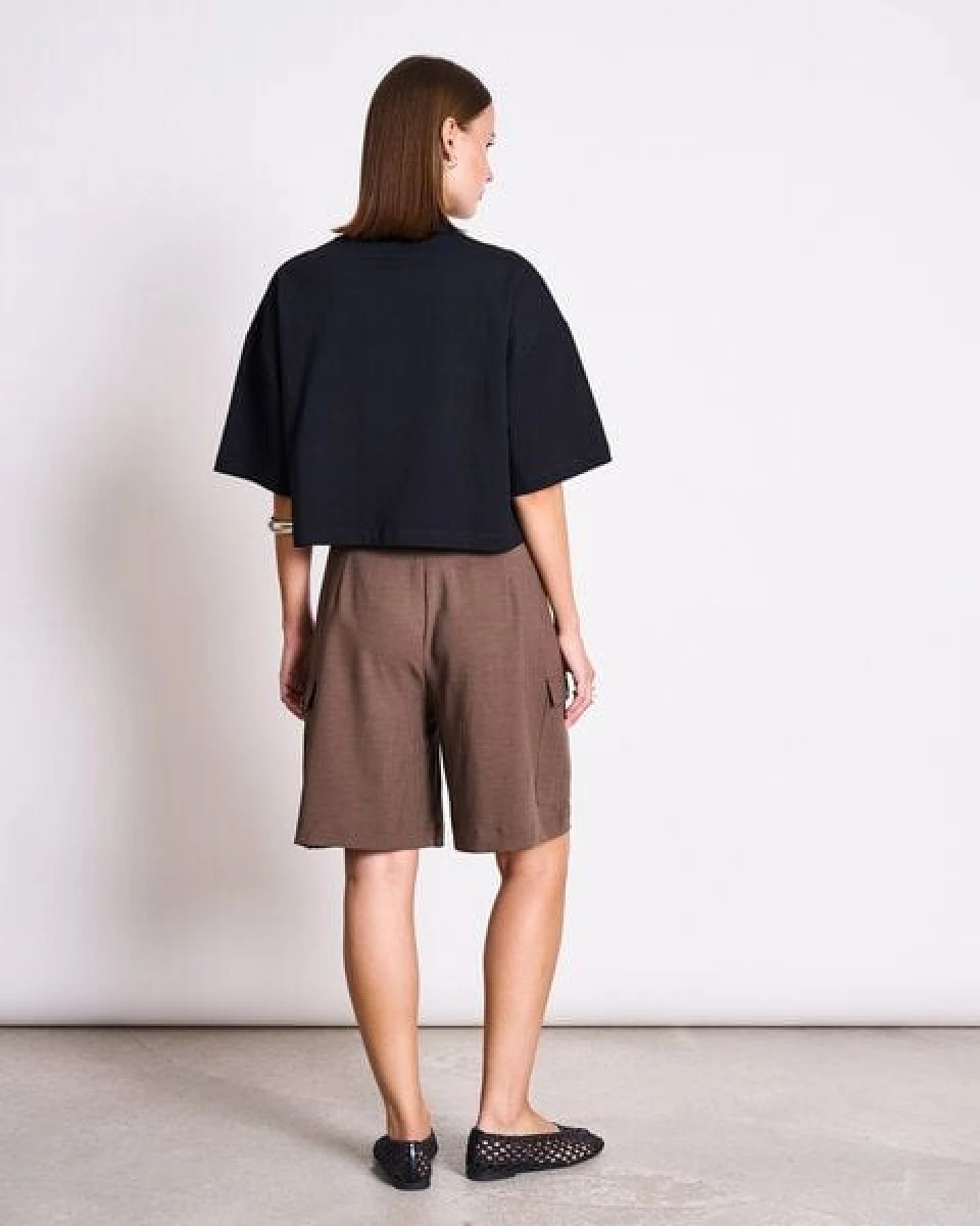 JAN N JUNE Cropped Boxy T-Shirt LUPA aus Baumwolle – Ansicht 2