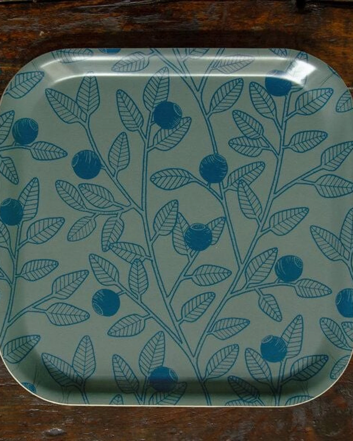 Cmig kleines Tablett Blaubeeren 20x20cm / Kinderteller / Tischorganizer /Schlüsselablage – Ansicht 2