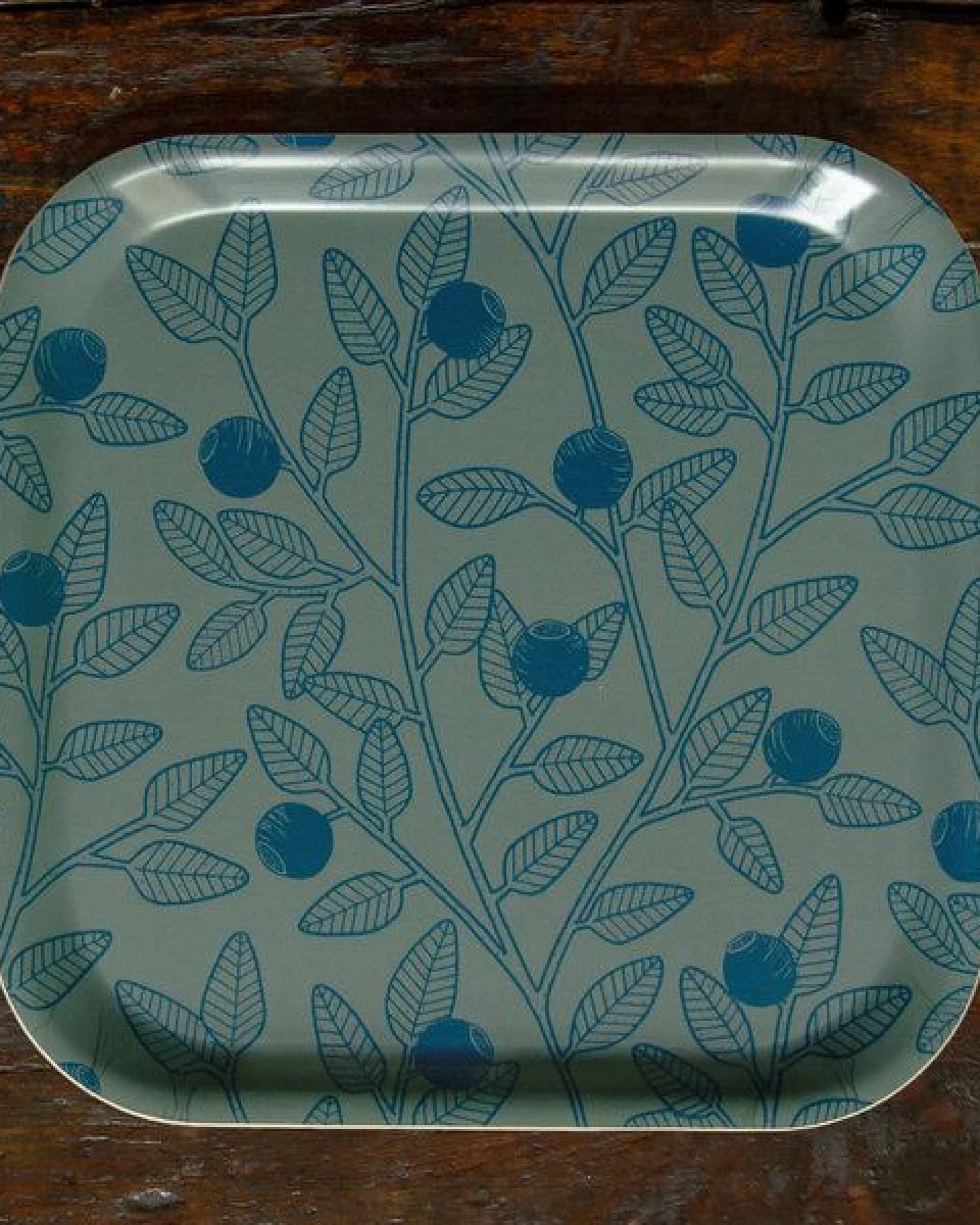 Cmig kleines Tablett Blaubeeren 20x20cm / Kinderteller / Tischorganizer /Schlüsselablage – Ansicht 2