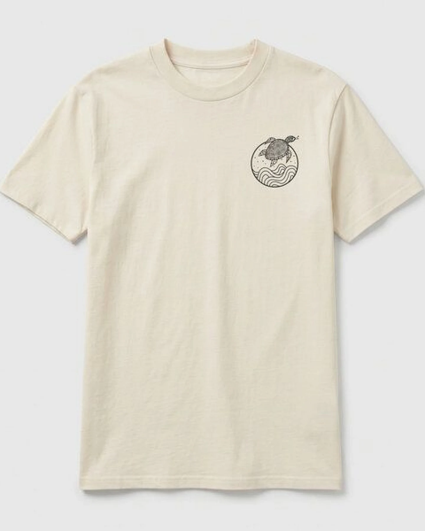 vis wear Schildkröte zwischen Ozean und Wellen - Pure Natural Bio Baumwolle Shirt – Ansicht 3