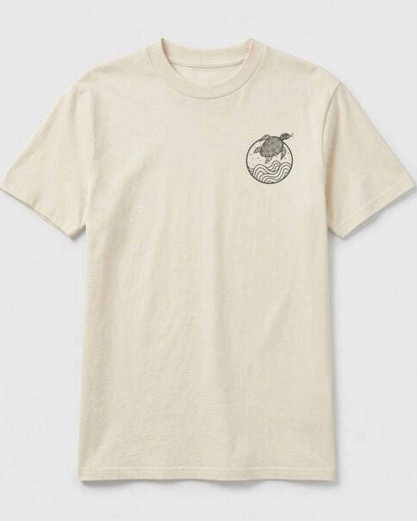 vis wear Schildkröte zwischen Ozean und Wellen - Pure Natural Bio Baumwolle Shirt – Ansicht 3