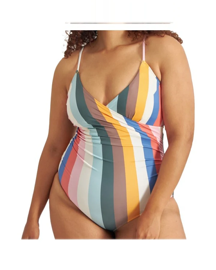 DEDICATED - Women's Wrap Swimsuit Klinte - Badeanzug Gr S weiß