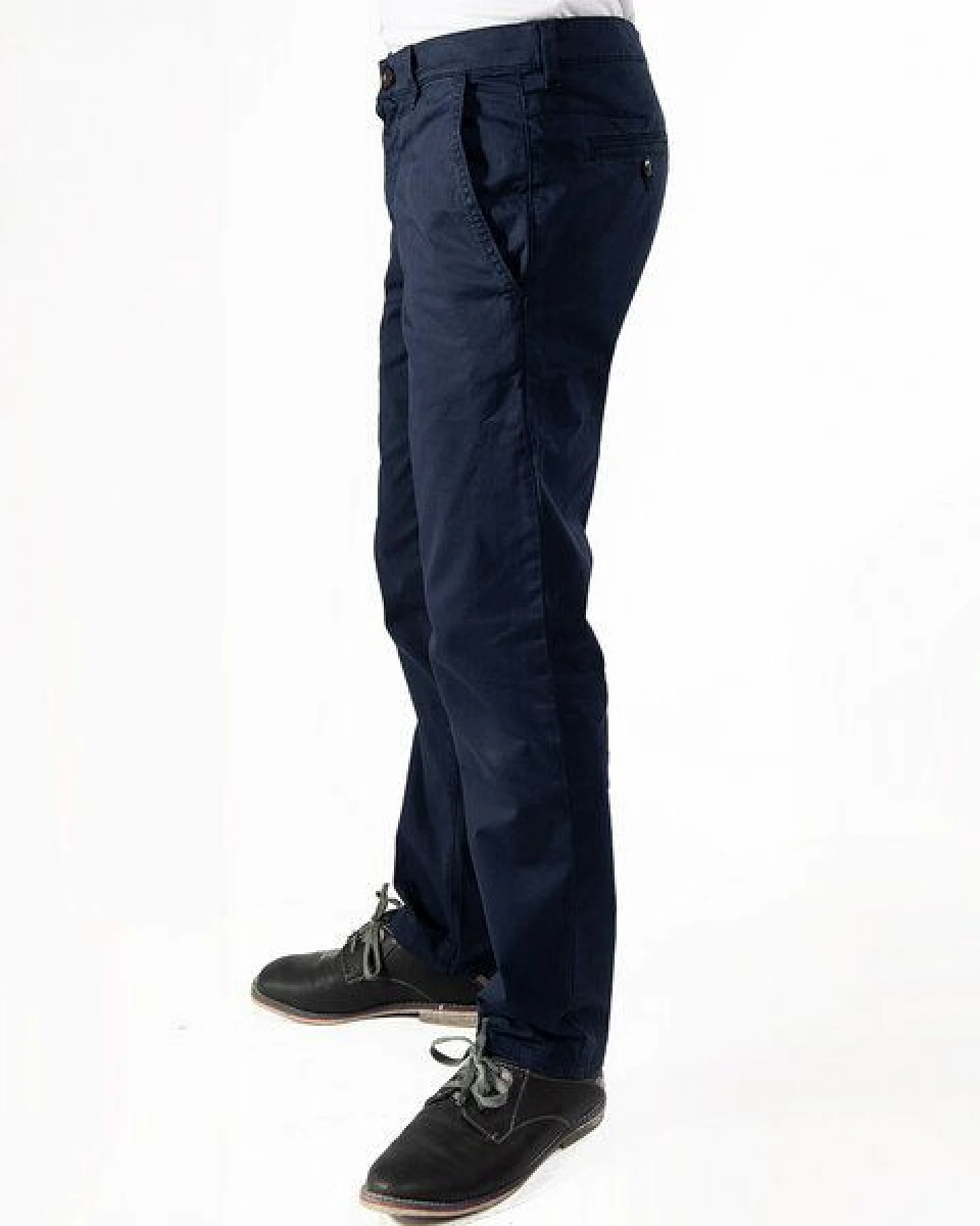 fairjeans Chino in dunkelblau aus Bio-Baumwolle, faire Hose, GOTS – Ansicht 3