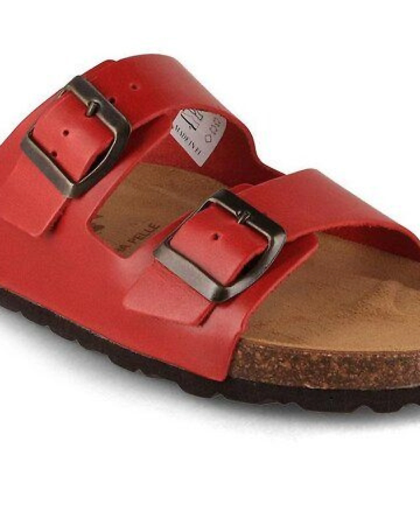 Tuffeln Leder-Pantoletten Föhr mit weichem Kork-Fußbett Zweischnaller-Sandalen – Ansicht 2