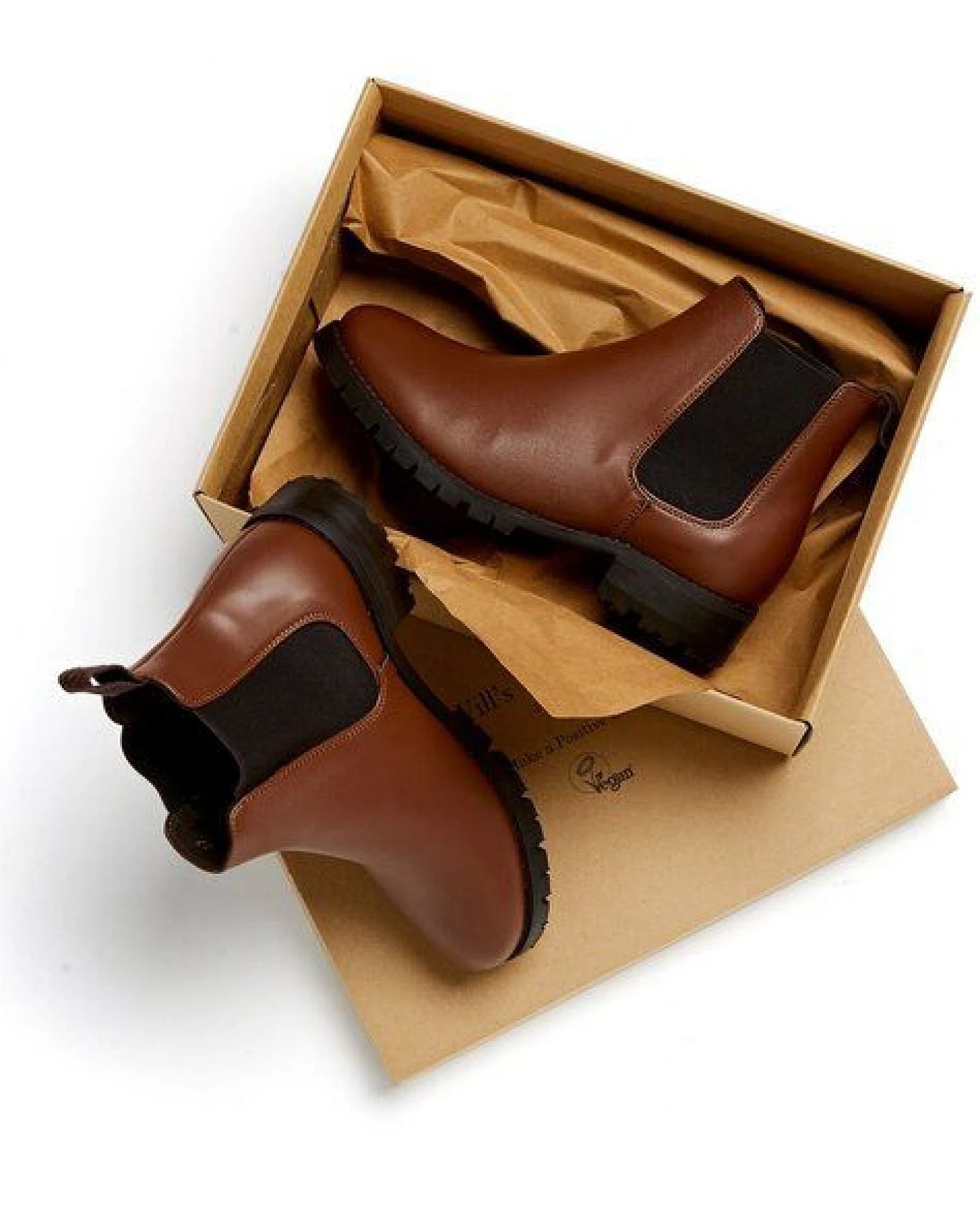 Will's Vegan Shop Luxe Chelsea-Stiefel mit tiefem Profil – Ansicht 2