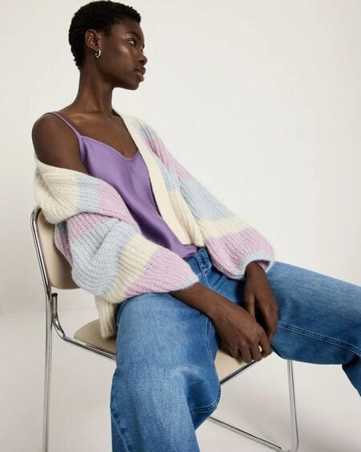 LANIUS Chunky Strickjacke aus Schurwolle und Alpakawolle