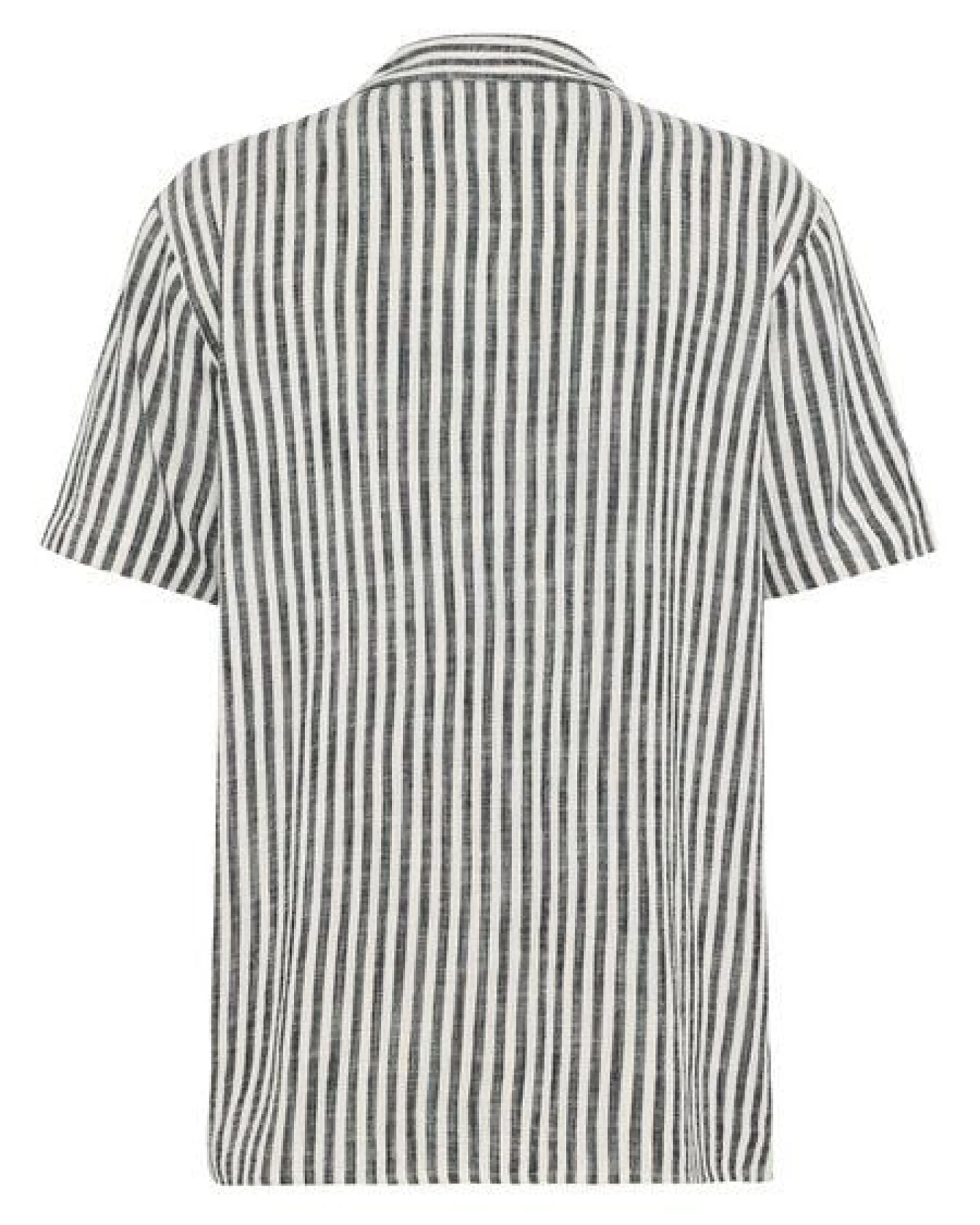 KnowledgeCotton Apparel Lockeres Kurzarmhemd aus Ecovero und Leinen – Ansicht 3