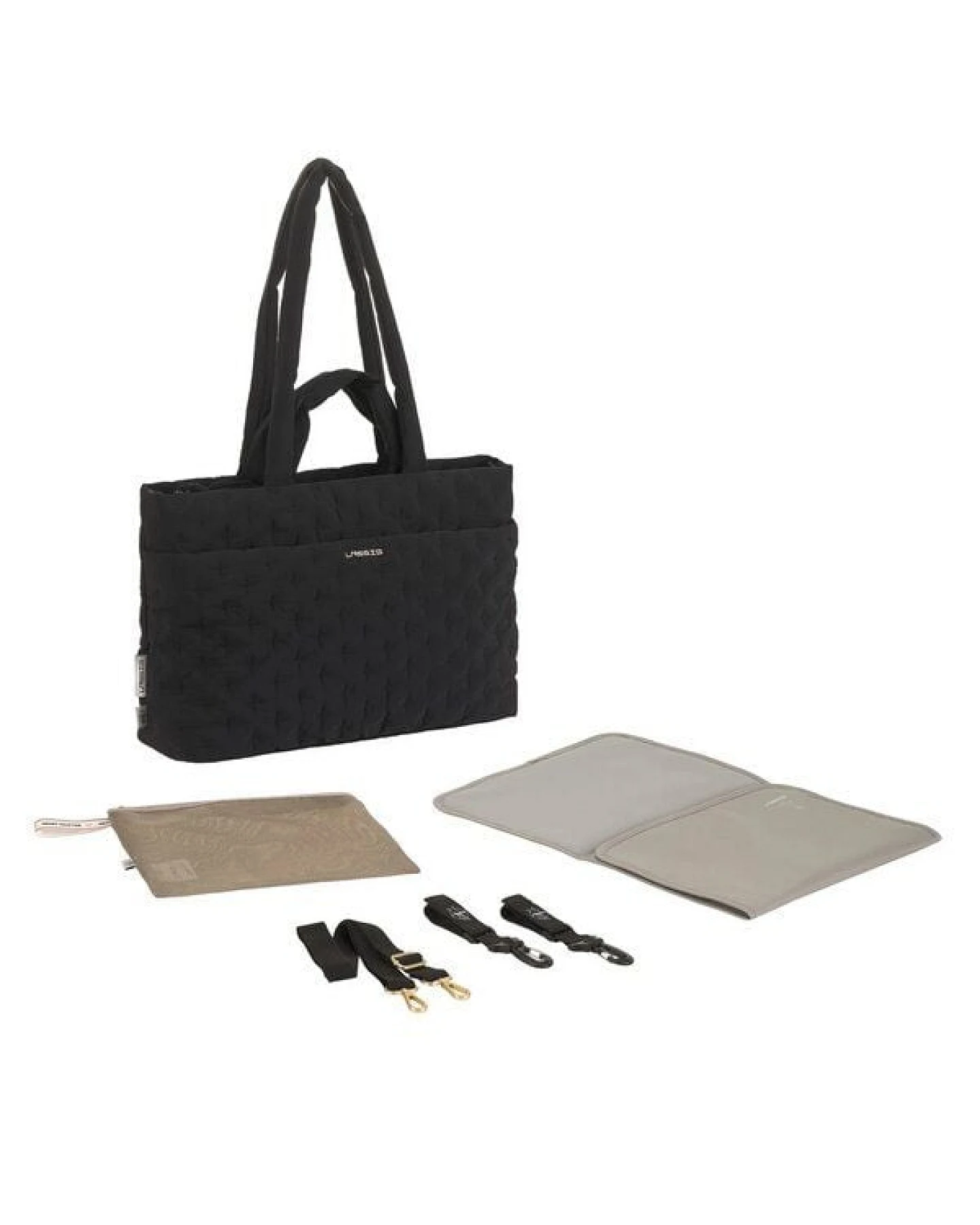 Lässig Wickeltasche gesteppt - Liv schwarz tolle Shoulder Bag – Ansicht 2