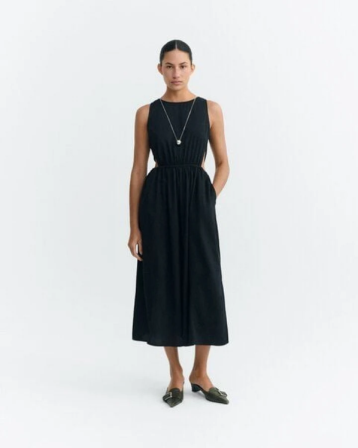 thinking mu Kurzarm Midikleid aus Bio-Baumwolle Modell: Kin