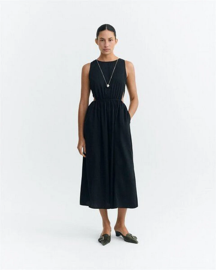 thinking mu Kurzarm Midikleid aus Bio-Baumwolle Modell: Kin