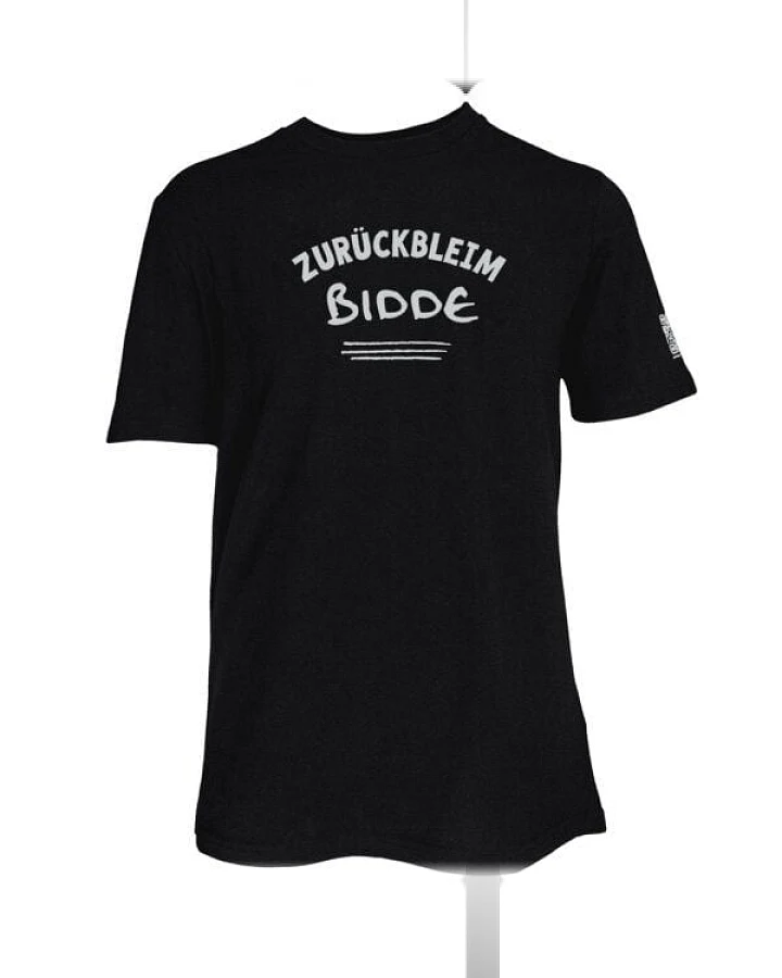 Spirit of Hamburg Biobaumwoll T-Shirt mit Spruch „ZURÜCKBLEIM BIDDE“