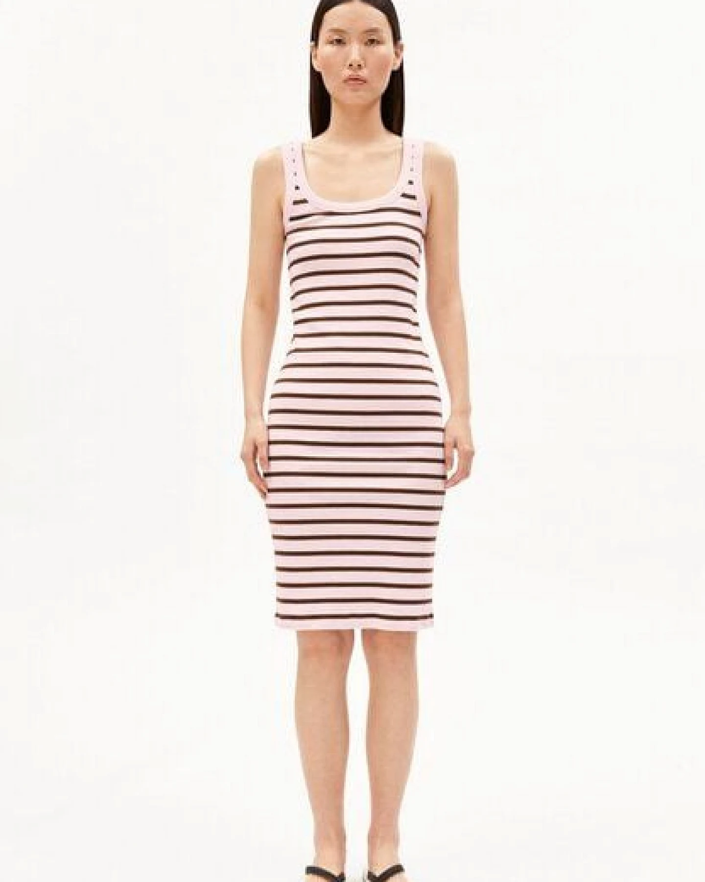 ARMEDANGELS RIB STRIPE Damen Jerseykleid aus Bio-Baumwoll Mix – Ansicht 4