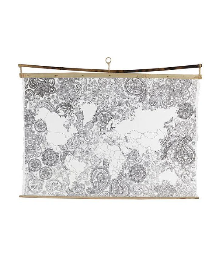 El Puente Wandposter "World" zum Ausmalen
