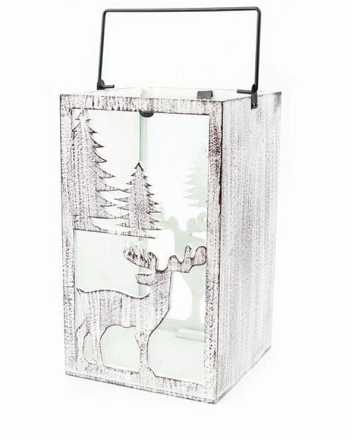 El Puente Windlicht "Winterwald"