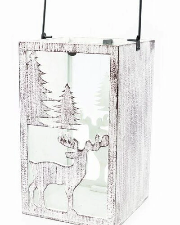 El Puente Windlicht "Winterwald"