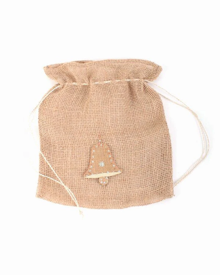 El Puente Jute-Sack mit Anhänger und Zugband