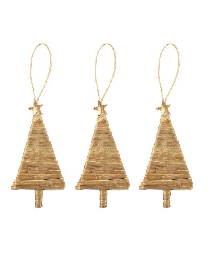 El Puente Deko-Anhänger "Tannenbaum", 3er-Set