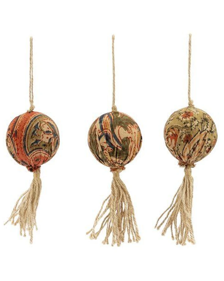 El Puente Deko-Anhänger "Kalamkari", 3-er Set