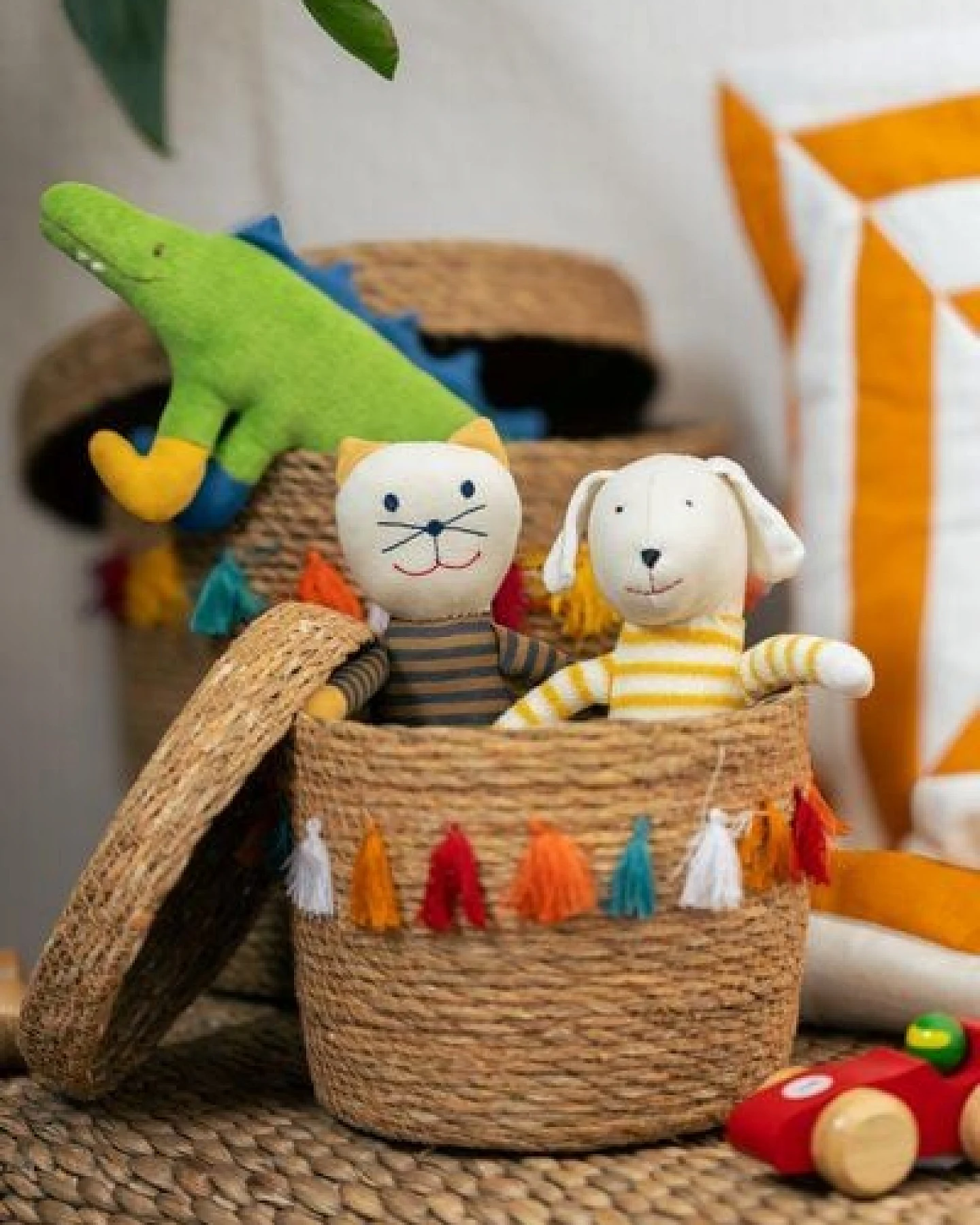 El Puente Stoffpuppe "Kroko" aus Bio-Baumwolle – Ansicht 3